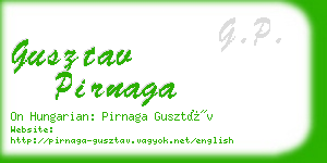 gusztav pirnaga business card